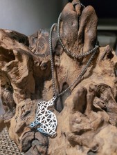 Kette Halskette Hase Kaninchen Geometrisch Edelstahl Anhänger 60cm Lang