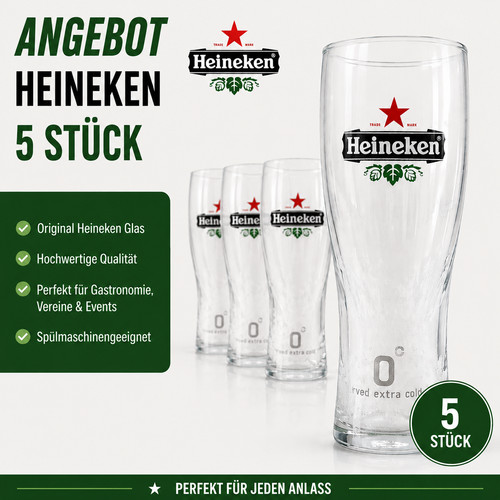 Heineken bierglas served - bierglas, "served