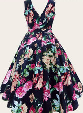 Plus Size, Damen Elegante Sommer-Print Maxikleid, Sommerkleid, Strandkleid