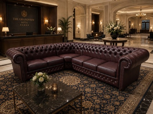 Chesterfield luxus leder - chesterfield,