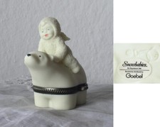DOSE - FIGUR - SNOWBABIES - ENGEL AUF EISBÄR - BISQUIT-PORZELLAN - GOEBEL