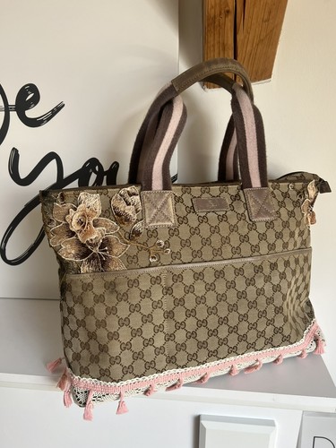 Gucci canvas shopper - gg,