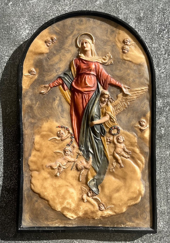 Altes wachs relief wand bild - wachs,