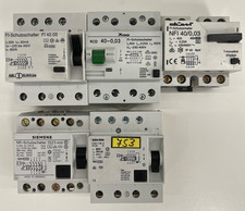 5x Fehlerstromschutzschalter (FI-Schutzschalter) – Siemens 5SM1346-6, ABL, düwi