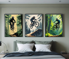 Mountainbike Wandbild