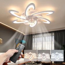 85W Deckenventilator Beleuchtung mit Timer Leiser LED Lüfterlicht Wohnzimmer NEW