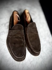 PRADA Herren Loafer Schuhe Wildleder Braun Gr. 10 / 44.5