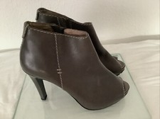 Schumacher Peeptoe Stiefeletten Damenschuhe Gr. 39, Grau, Leder, neuwertig