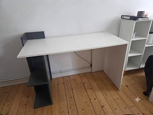 Schreibtisch weiß schwarz mit - weiß/schwarz,