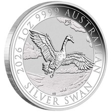 Silbermünze Schwan 10