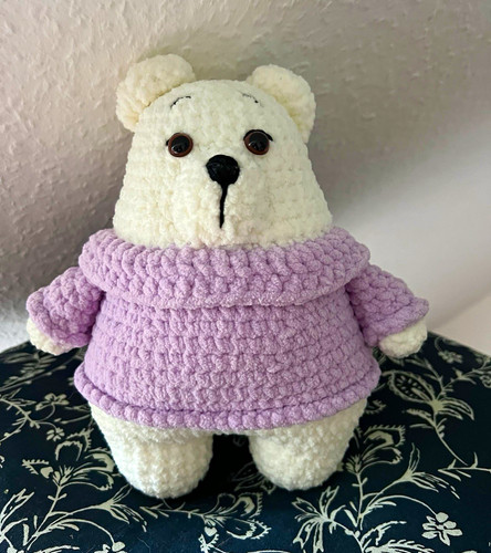 Handgehäkelter teddy eisbär - handgehäkelter, teddy-/eisbär