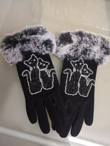 Katzen glitzer damen winter - katzen,