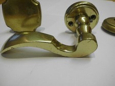 Türdrücker, Drückergarnitur, Haustür, massiv messing, Anschlag links, Stoßgriff