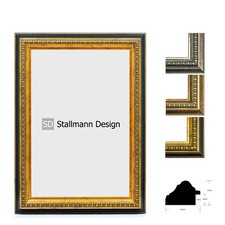 Bilderrahmen Fame Holz Barock Prunk Shabby Antik Foto Poster Gemälde Rahmen 53mm