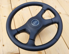 Audi 80 90 S2 B4 1991-1996 NEU Lederlenkrad schwarz mit Frontbezug NEU