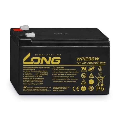 Long bleiakku wp1236w 12v 9ah - wp1236w,