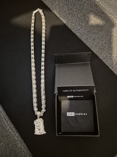 Jesus iced und kette silber - jesus,