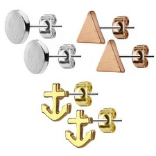 Paar edelstahl ohrstecker - paar,