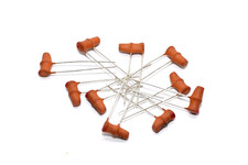 10x Vintage Keramik Röhren-Radio-Kondensator, 43 pF, Ceramic Capacitor, NOS