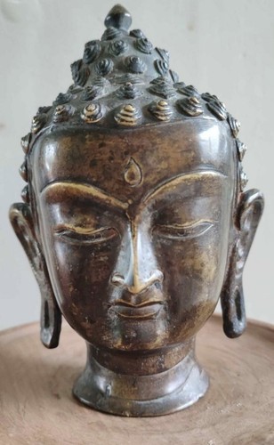 Antike buddha kopf - antike, bronze