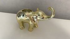 Kleiner Elefant von Partylite aus Afrikaserie in Gold RAR