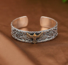 I05 Armspange Adler Vogel Federn gekreuzt Schlaufenmuster Silber 925