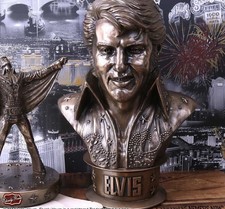 Elvis Presley Büste groß | Dekofigur Dekoration bronziert 33cm