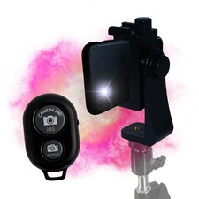 Smartphone Stativ Adapter Drehbar Halterung mit Bluetooth Selbstauslöser Handy K