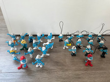 Edeka Fußball-Schlümpfe – 27 Figuren (13 mit Anhänger)