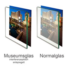 Museumsglas Glas entspiegelt Ersatzglas für Bilderrahmen 70% 92% UV Schutz