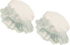 2 x Kinder Schlafmütze mit Spitze Nachthaube Nachtmütze Haube weiss