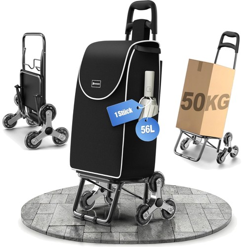 Klappbarer einkaufswagen 56l - einkaufswagen,