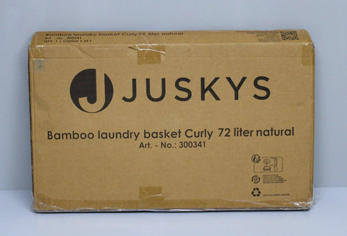 Juskys bambus wäschekorb - bambus,