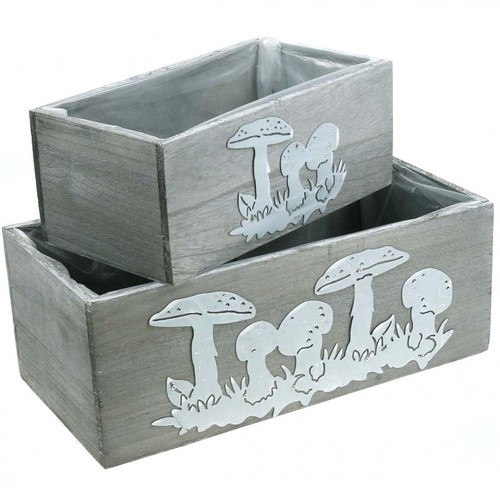 Fliegenpilz holzkasten set - fliegenpilz, holzkasten-set