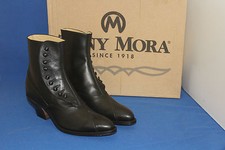 tony mora  stiefelette westernboots stiefelette elegant knopf schwarz neu gr. 37