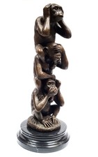 Bronzefigur Drei Affen Nichts