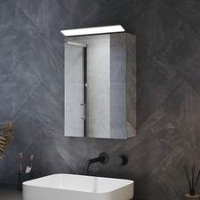 Edelstahl LED Spiegelschrank