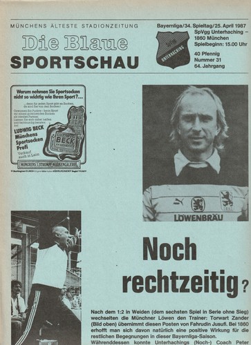 Programm 1986 spvgg - |, |