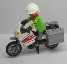 Biker mit Motorrad  Figur Motorradfahrer + Motorsport Racing Zubehör Playmobil