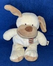 Kuscheltier Nicotoy Hund creme / beige + Schal (E)