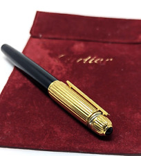 Vintage Cartier Pasha Füllfederhalter Füller schwarz 750 Gold 18kt Feder Nr:1592