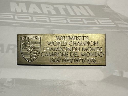 Plakette porsche weltmeister - porsche,