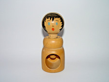 Nussknacker gedrechselt - helles Holz - Schraube mit Holzgewinde - handbemalt