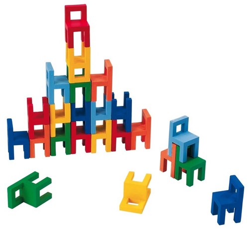 Balancierspiel stapelstühle - balancierspiel,
