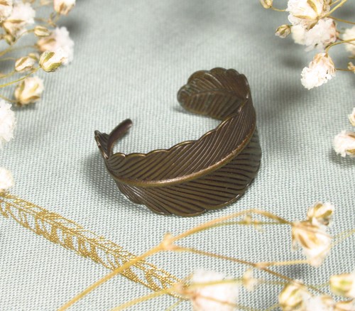 Ring vogelfeder bronze feder - ring,