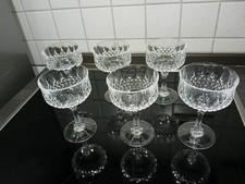 6 Sektschalen Bleikristall mit