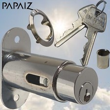 Papaiz Glasschiebevitrine Holztür Druckzylinder Kolbenschloss Möbel