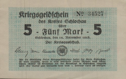 Schlochau kreis 5 mark - kreis,