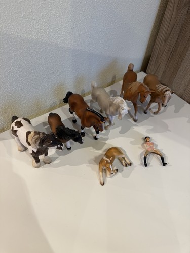 Schleich pferde reiterin - +, +