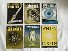 Lux Lesebogen, Mini Hefte, 1960er, Weltraum Raketen, Atom, Inseln, Konfuzius,
